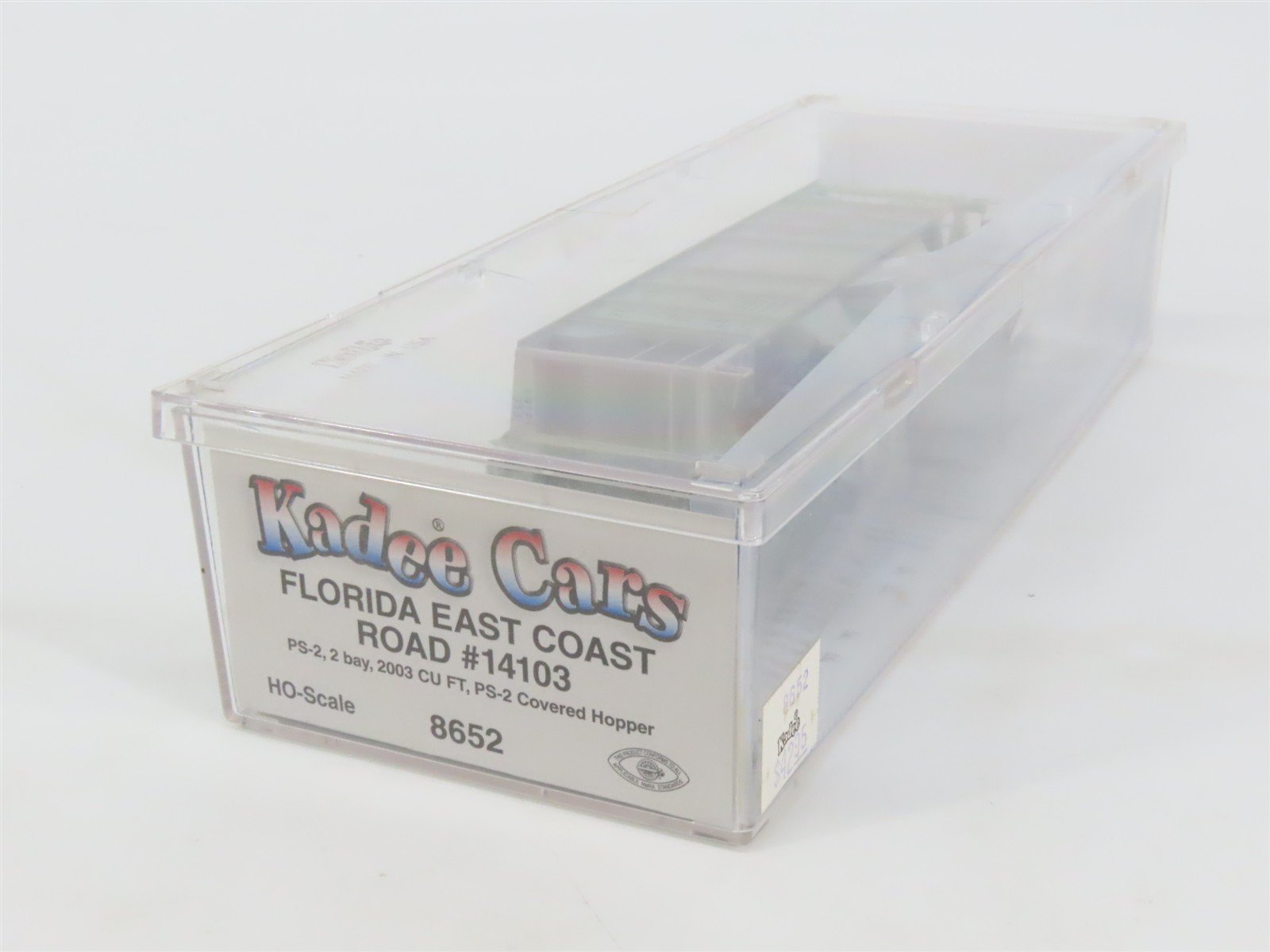HO Scale Kadee 8652 FEC Florida East Coast 2-Bay Covered Hopper #14103 - Sealed