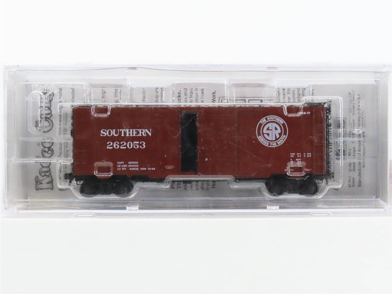HO Scale Kadee 4324 SOU Southern 40' Single Door Box Car #262053 - Sealed