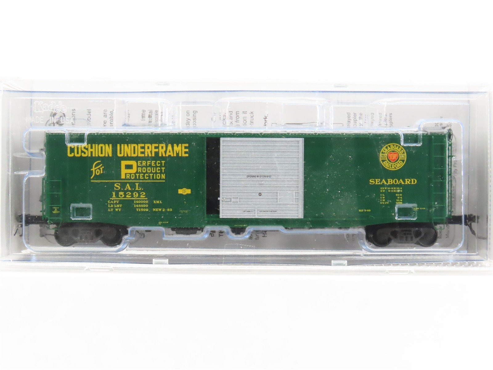 HO Scale Kadee SAL Seaboard Air Line 50' Single Door Box Car #15292 - Sealed