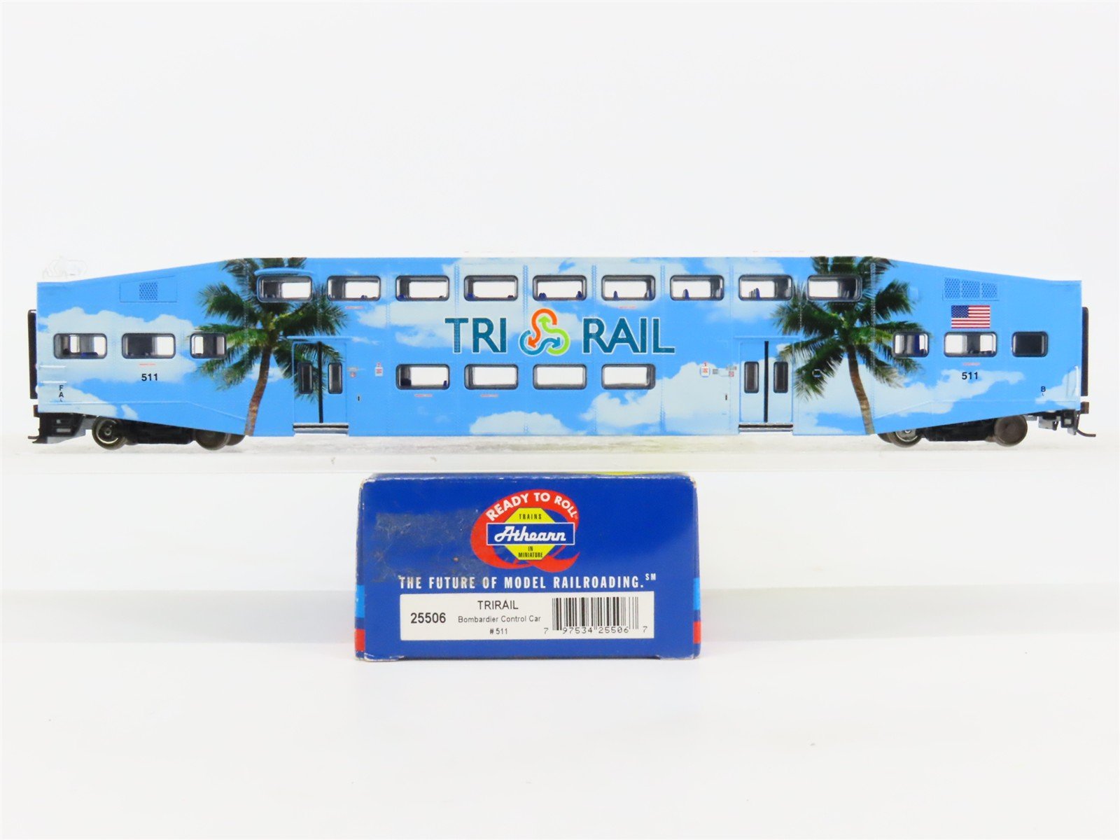 HO Scale Athearn 25506 TRIRAIL Bombardier Control Passenger Car #511