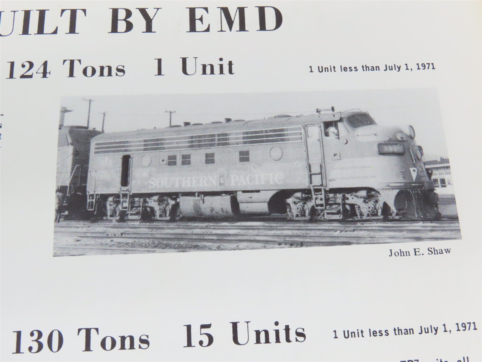 Southern Pacific Motive Power Annual 1972 by Joseph A. Strapac Â©1973 SC Booklet