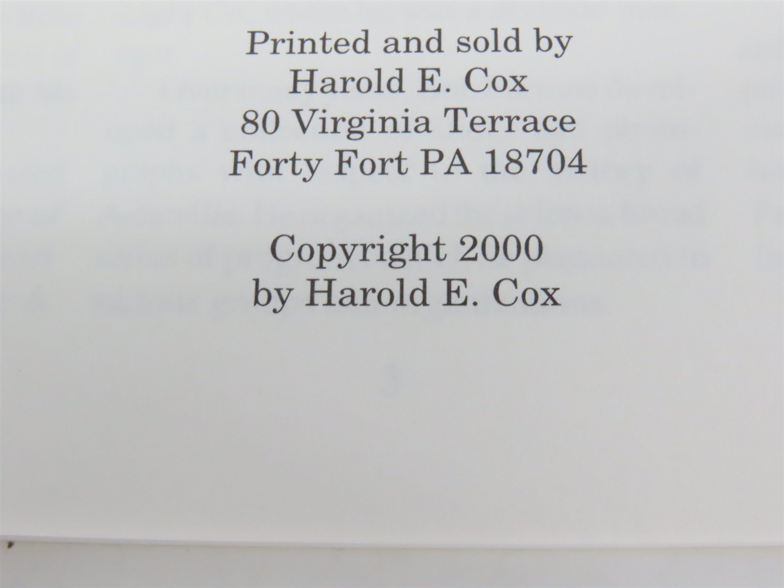 Trolleys in the Land of the Sky by Bailey, Canfield, & Cox Â©2000 SC Booklet