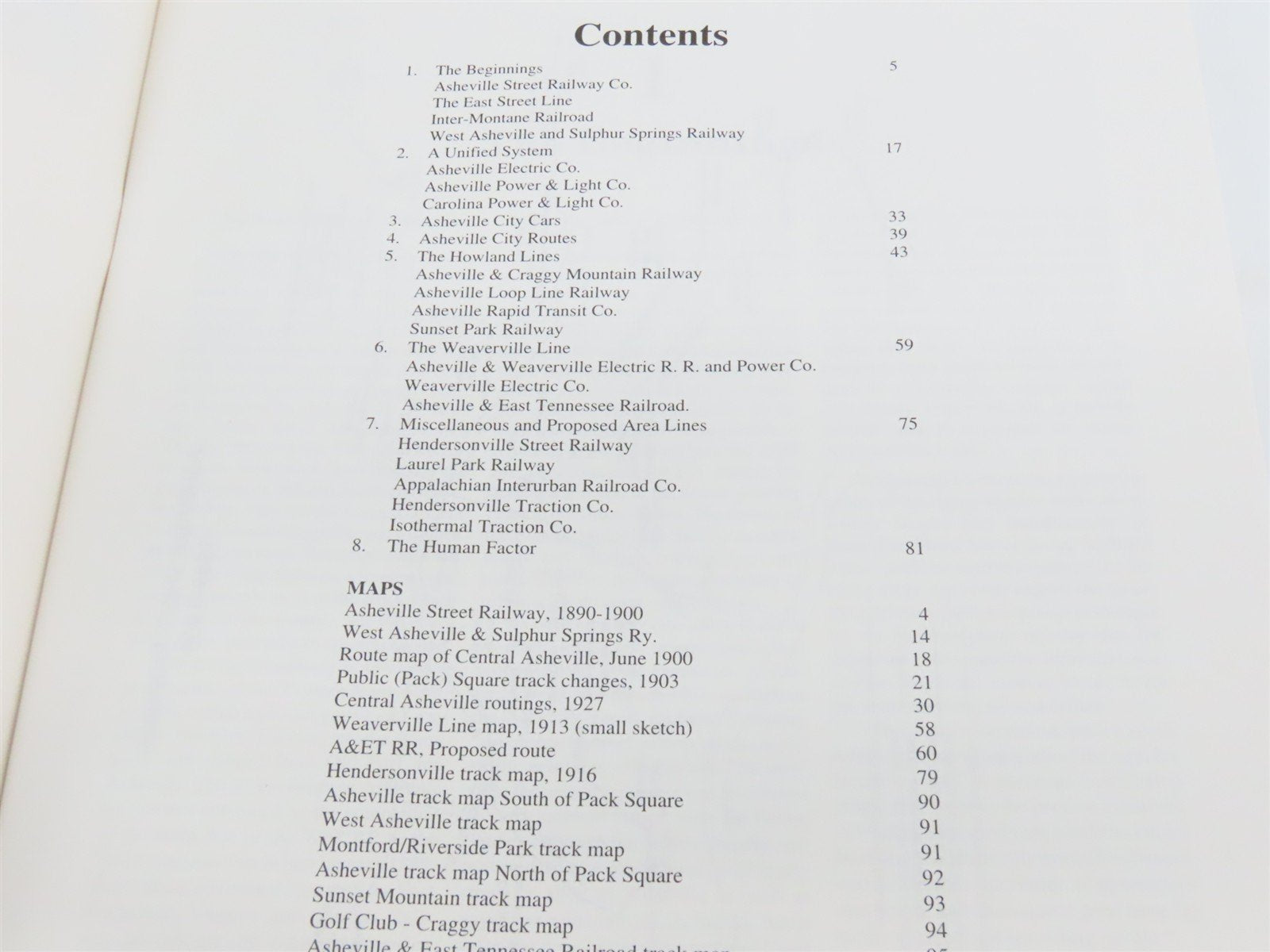 Trolleys in the Land of the Sky by Bailey, Canfield, & Cox Â©2000 SC Booklet