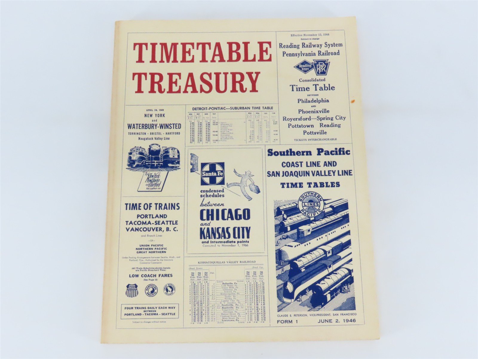 Timetable Treasury - From the Early 1920s to Amtrak by Wayner Â©1979 SC Book