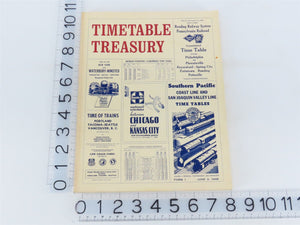 Timetable Treasury - From the Early 1920s to Amtrak by Wayner Â©1979 SC Book