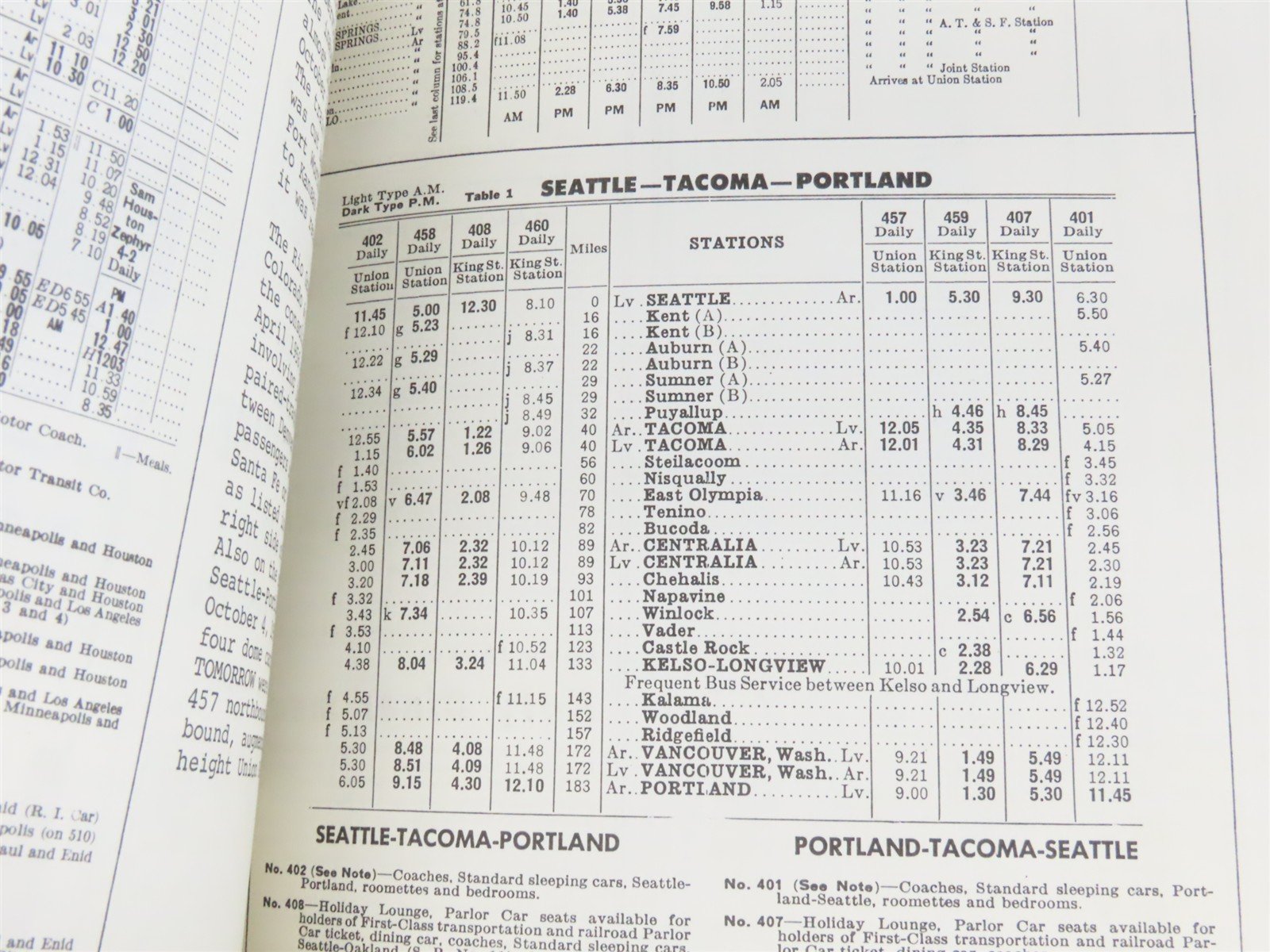 Timetable Treasury - From the Early 1920s to Amtrak by Wayner Â©1979 SC Book
