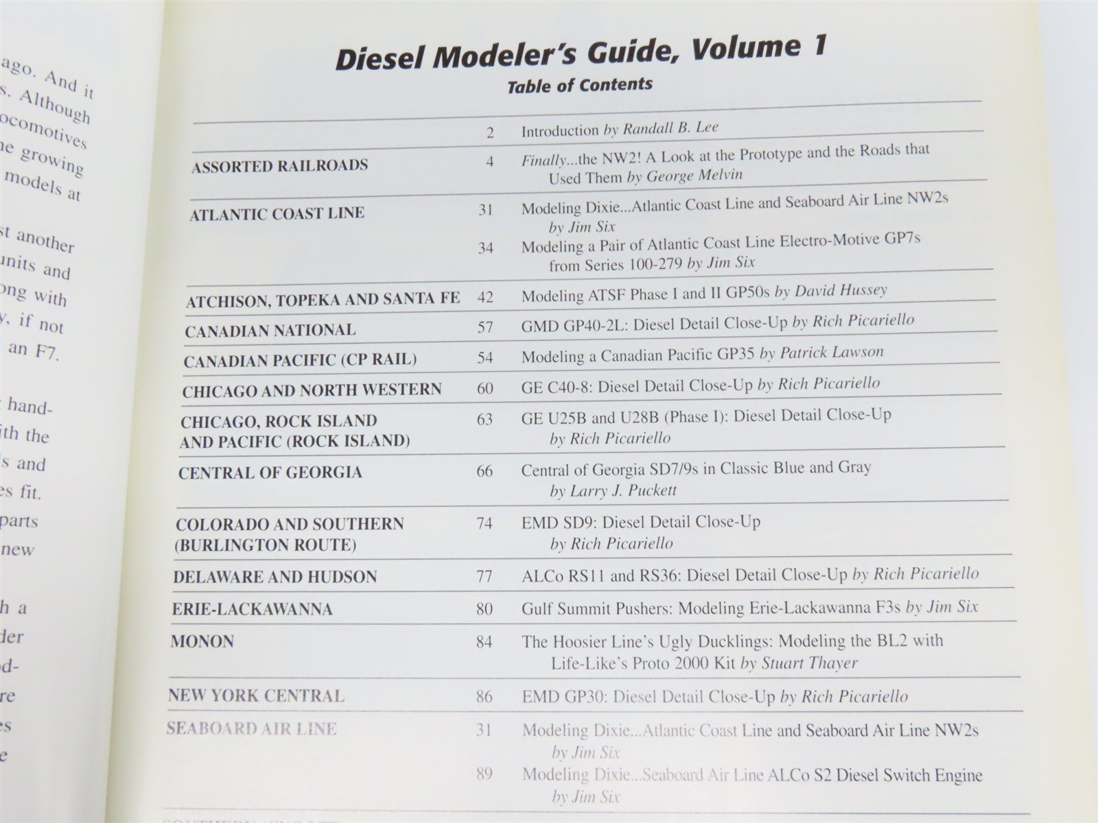 Diesel Modeler's Guide Vol. 1 by Randall B. Lee Â©1996 SC Book
