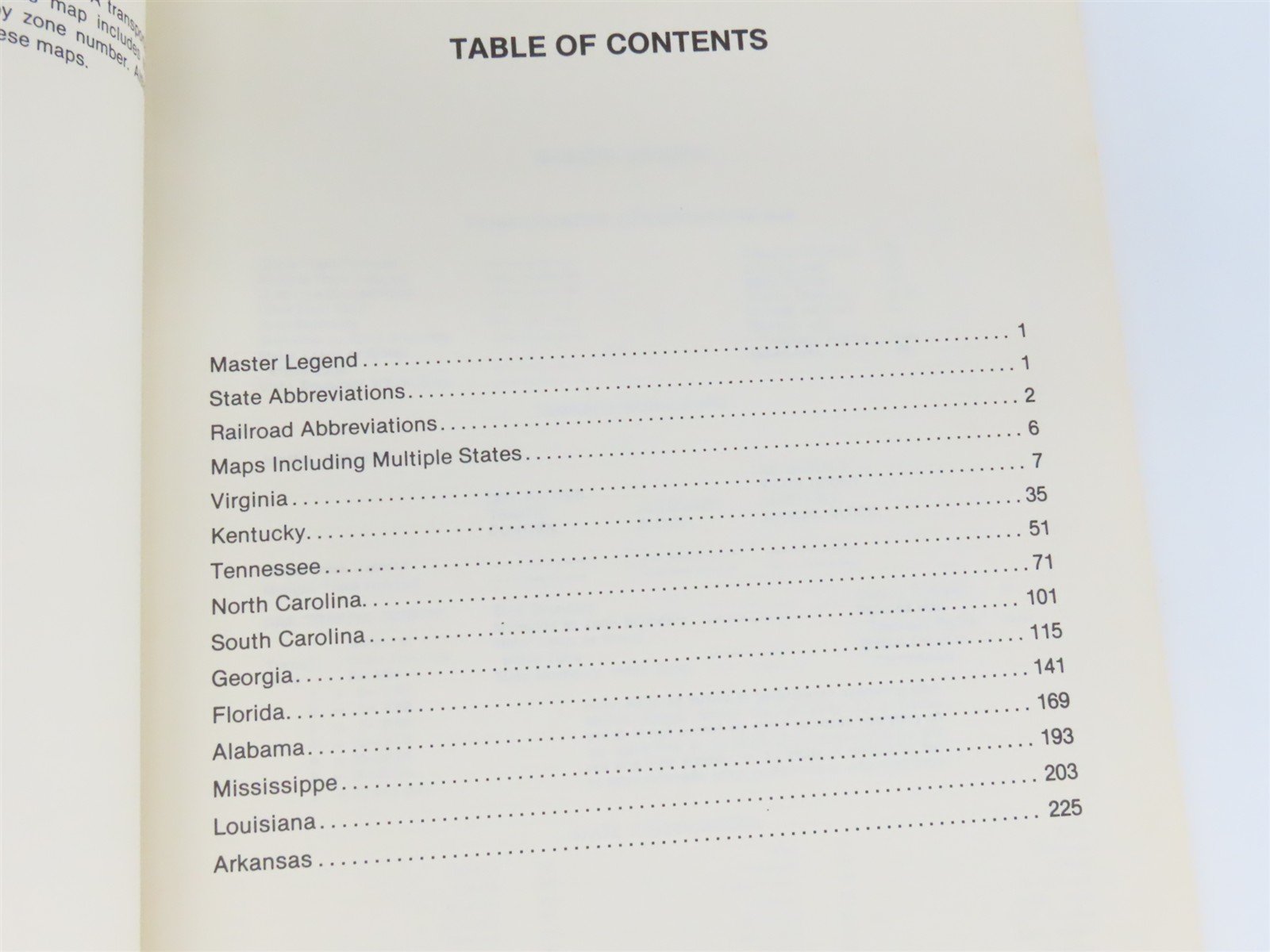 Railroad Maps - The South by MAC Â©1980 SC Book