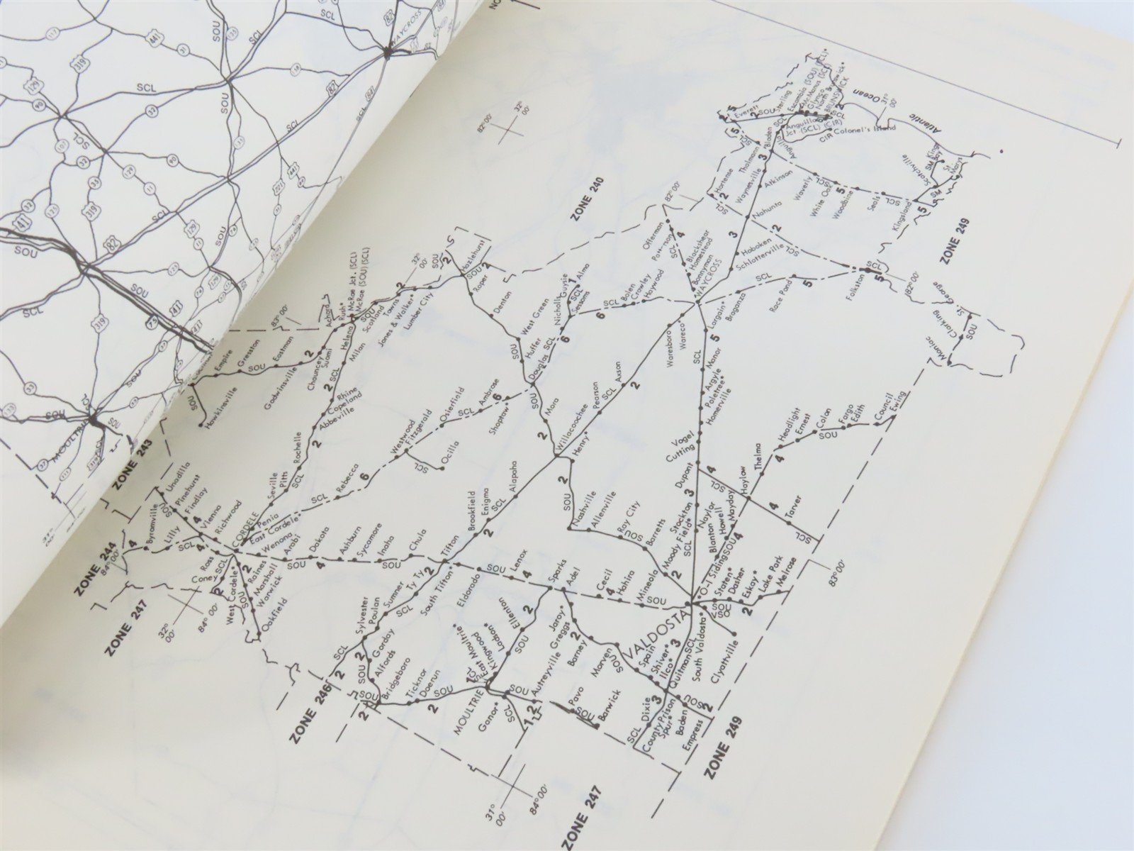 Railroad Maps - The South by MAC Â©1980 SC Book