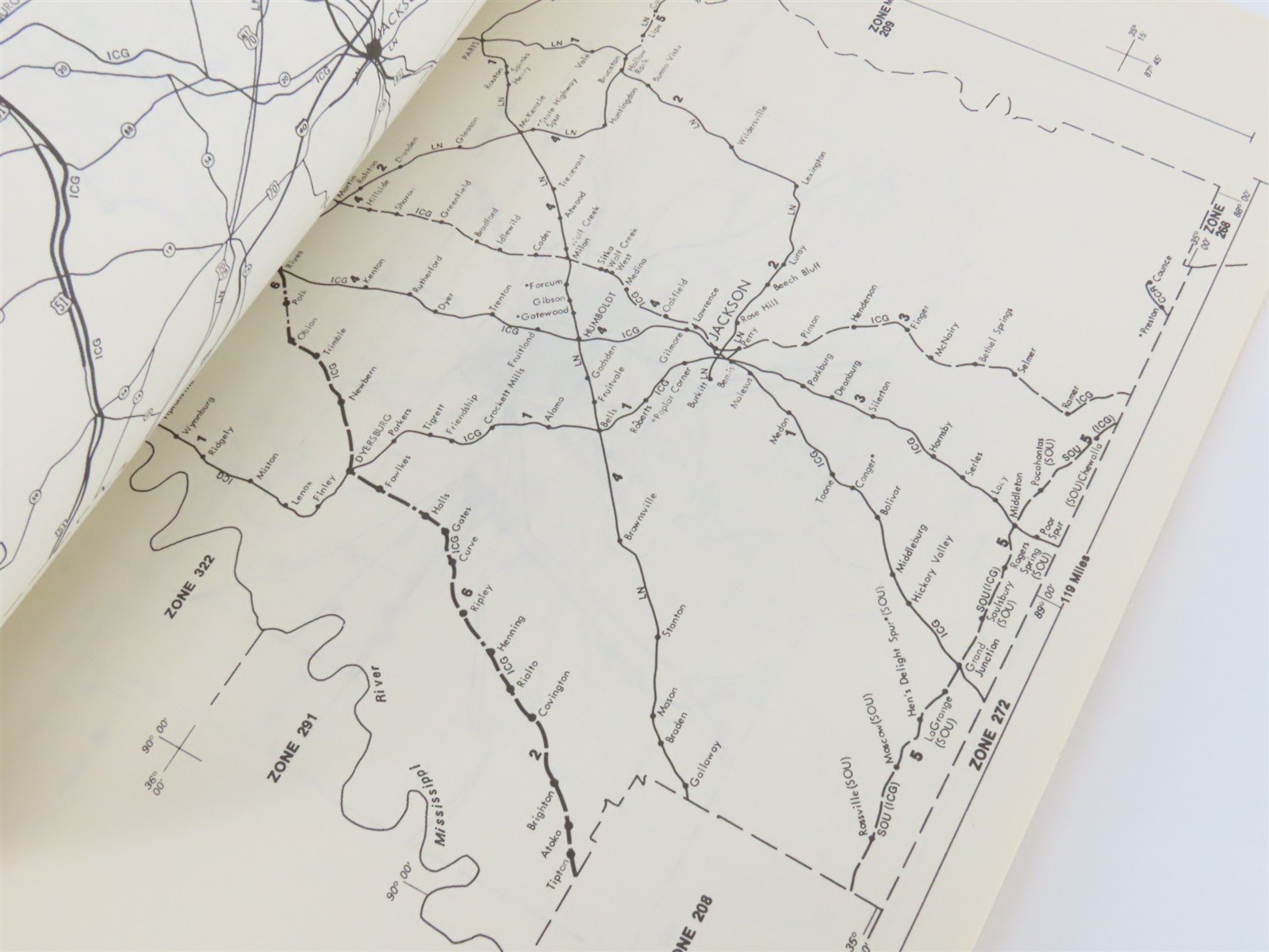 Railroad Maps - The South by MAC Â©1980 SC Book