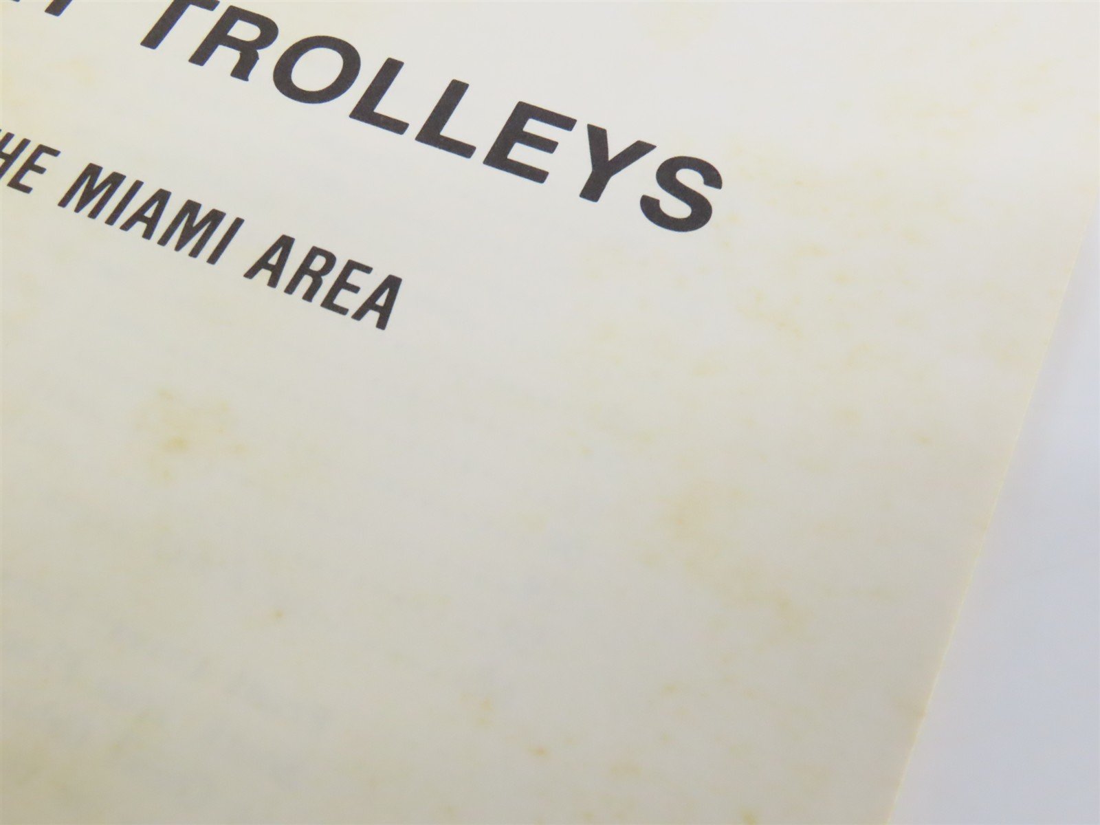 Biscayne Bay Trolleys by Edward Ridolph Â©1981 SC Booklet
