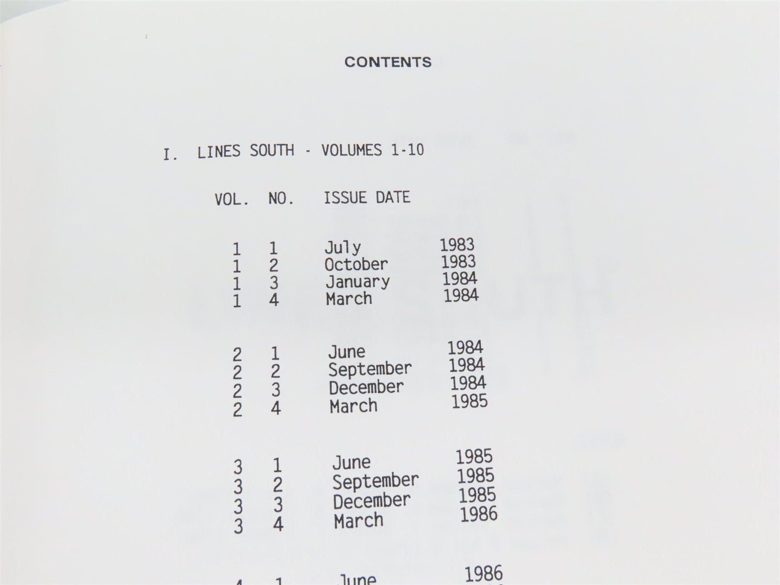 Lines South Vols. 1-10 1983-93 Bound Volume ©1997 Reprint HC Book