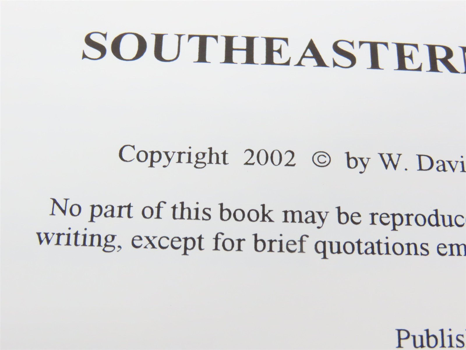 The Passenger Car Library Vol. 6: Southeastern Railroads by Randall Â©2002