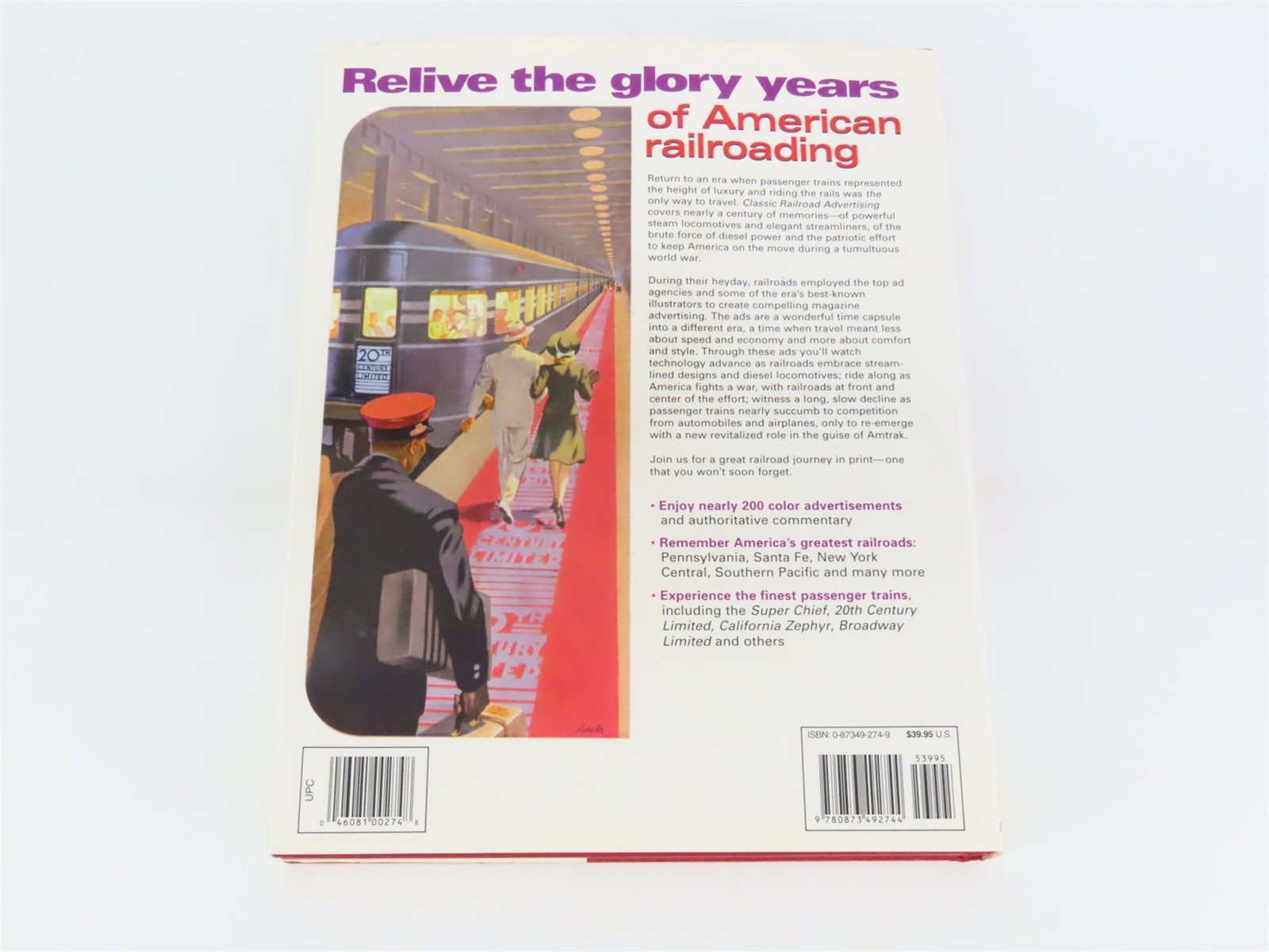 Classic Railroad Advertising Riding the Rails Again by Tad Burness Â©2001 HC Book