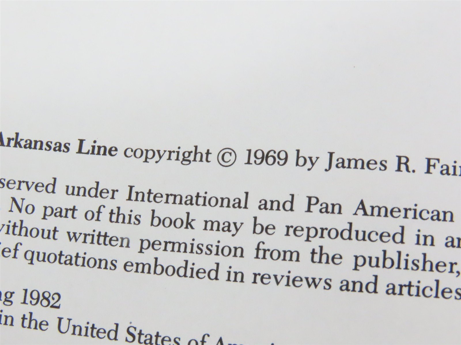 The North Arkansas Line by James R. Fair, Jr. Â©1982 HC Book