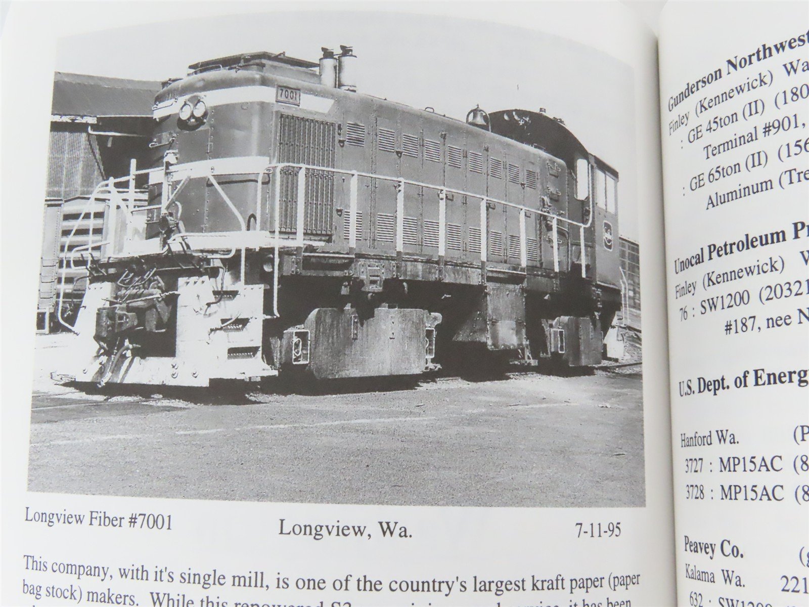 Comprehensive Guide to Industrial Locomotives by Jay Reed Â©1998 2nd Edition