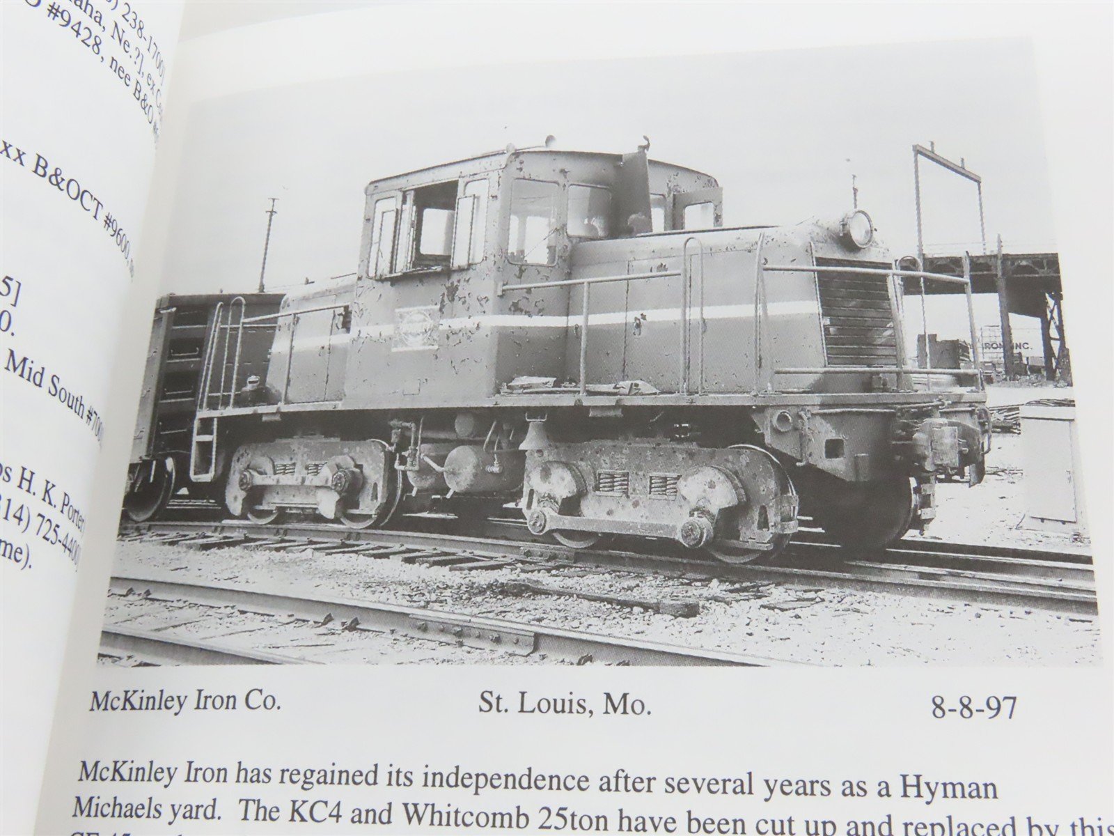 Comprehensive Guide to Industrial Locomotives by Jay Reed Â©1998 2nd Edition