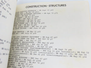 All-Time Index of Magazines - TRAINS, Model Railroader & More Â©1978 2nd Edition