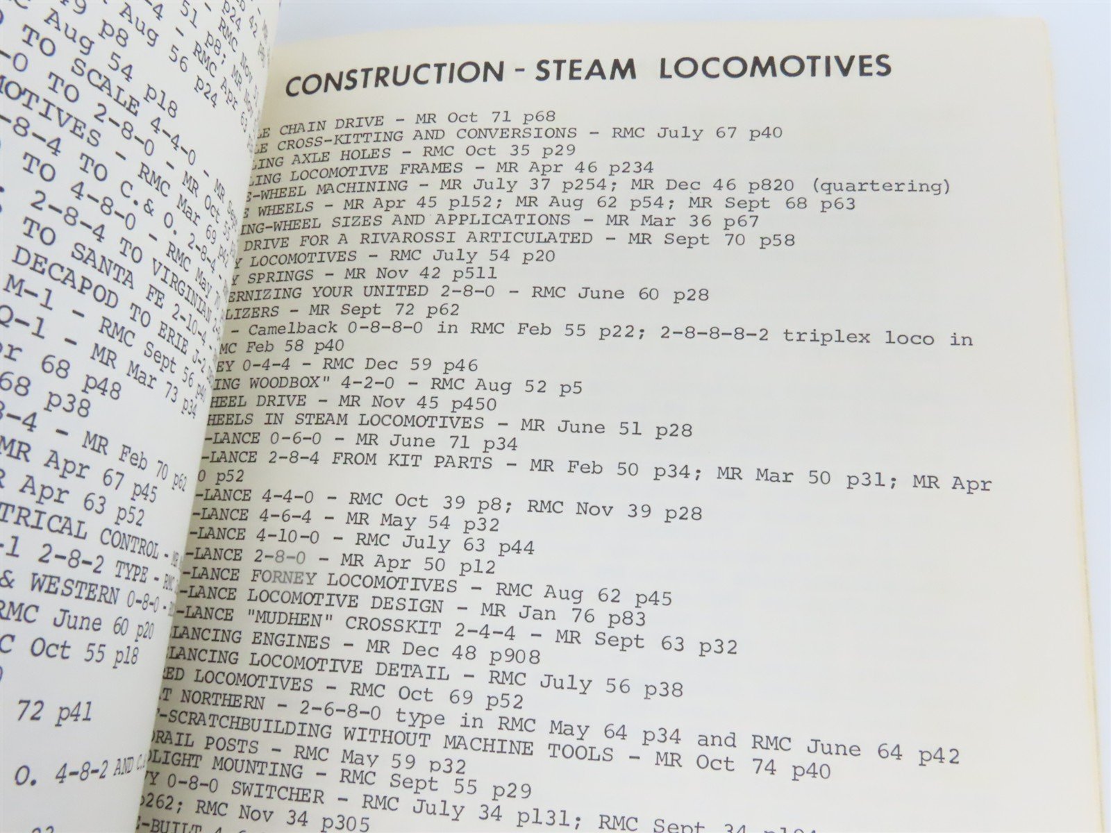 All-Time Index of Magazines - TRAINS, Model Railroader & More Â©1978 2nd Edition