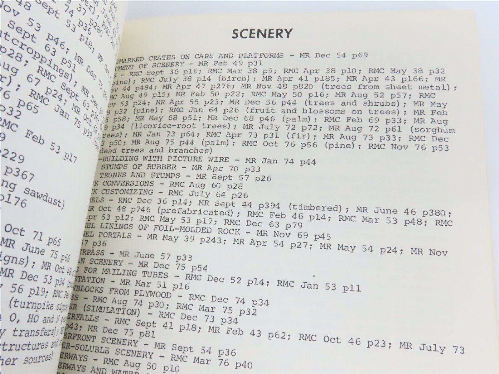 All-Time Index of Magazines - TRAINS, Model Railroader & More Â©1978 2nd Edition