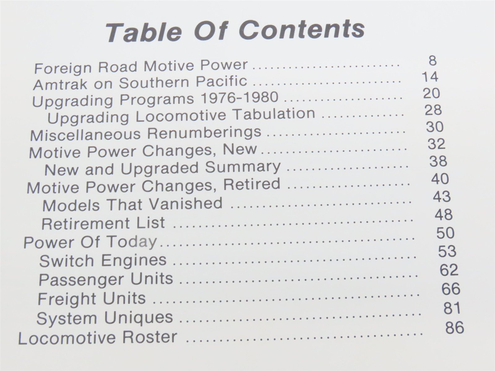Southern Pacific Motive Power Annual 1977-1980 by Donald V. Jewell Â©1981 SC Book