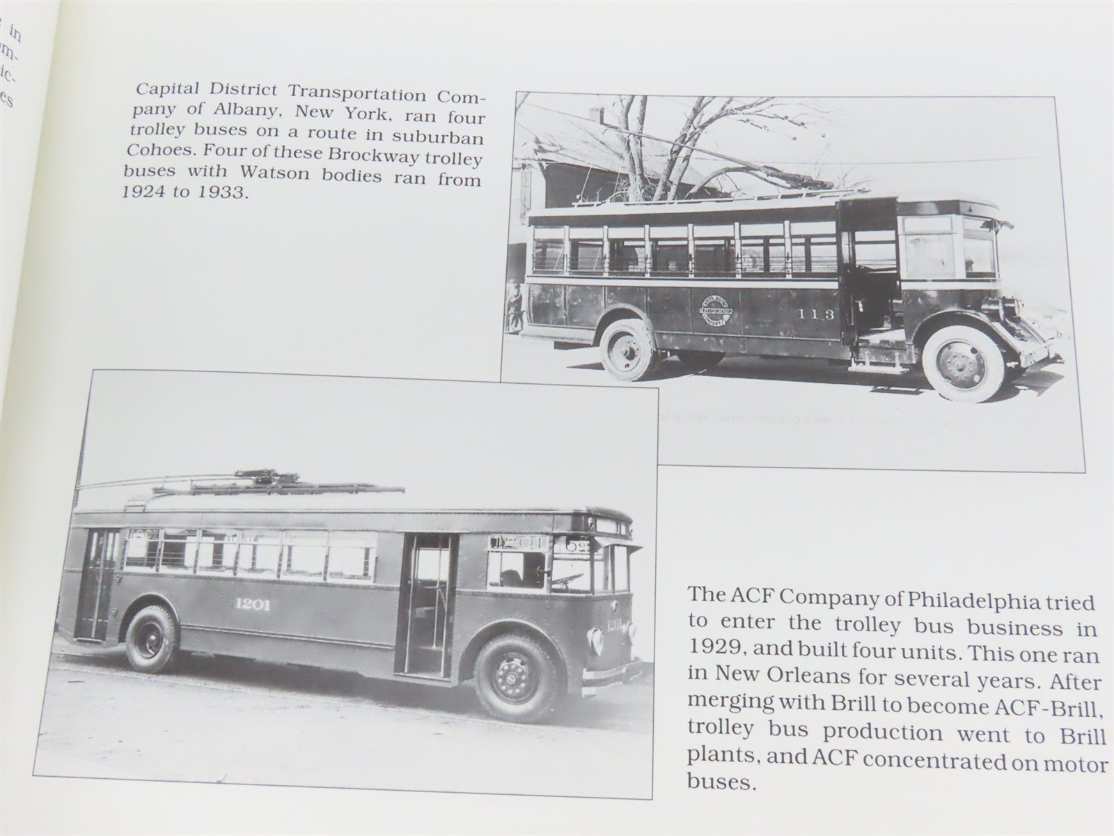 Trolley Buses 1913-2001 Photo Archive by William A. Luke Â©2001 SC Book