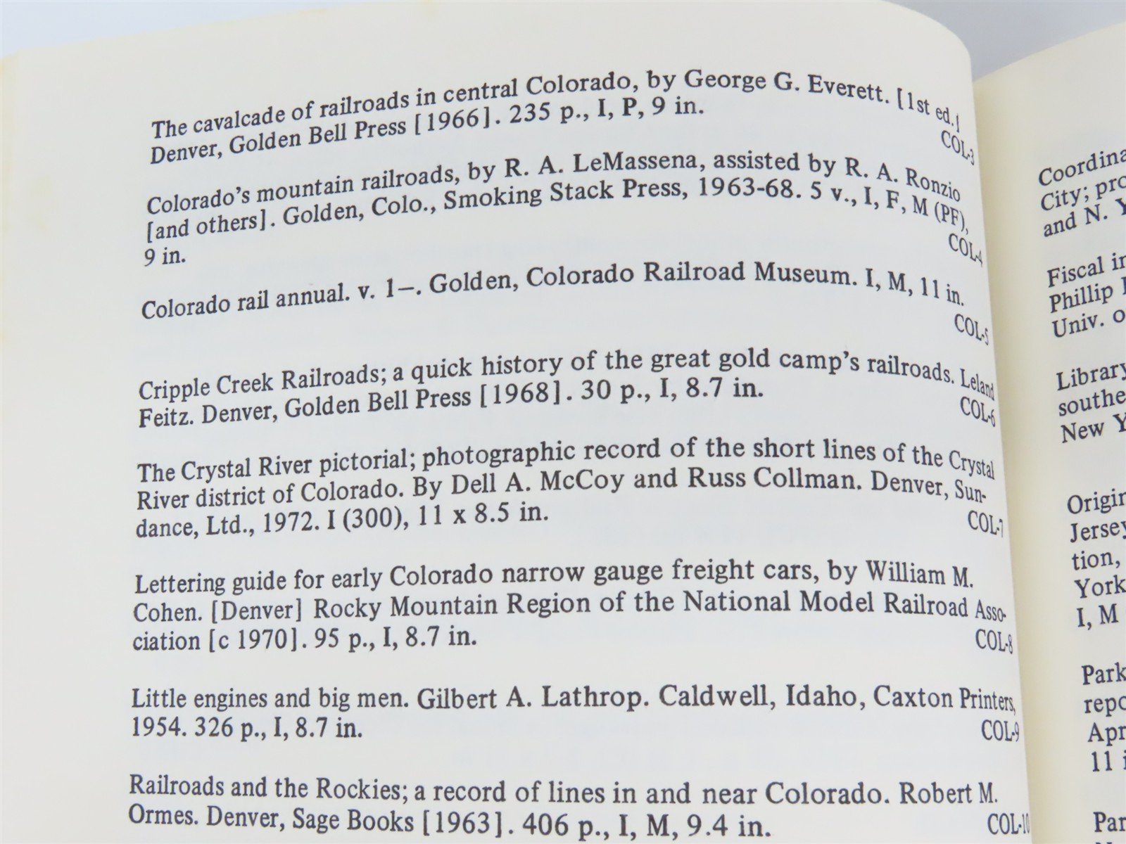 Railroad Bibliography Guide & Index 1948-1972 by F. K. Hudson Â©1972
