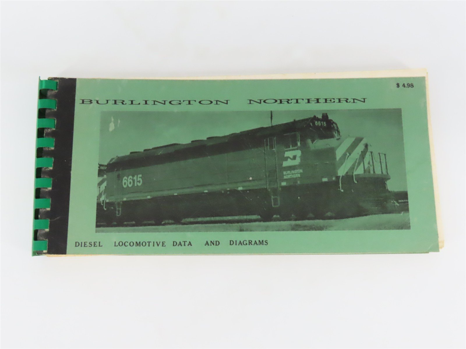Burlington Northern Diesel Locomotive Data & Diagrams Spiral-Bound Booklet