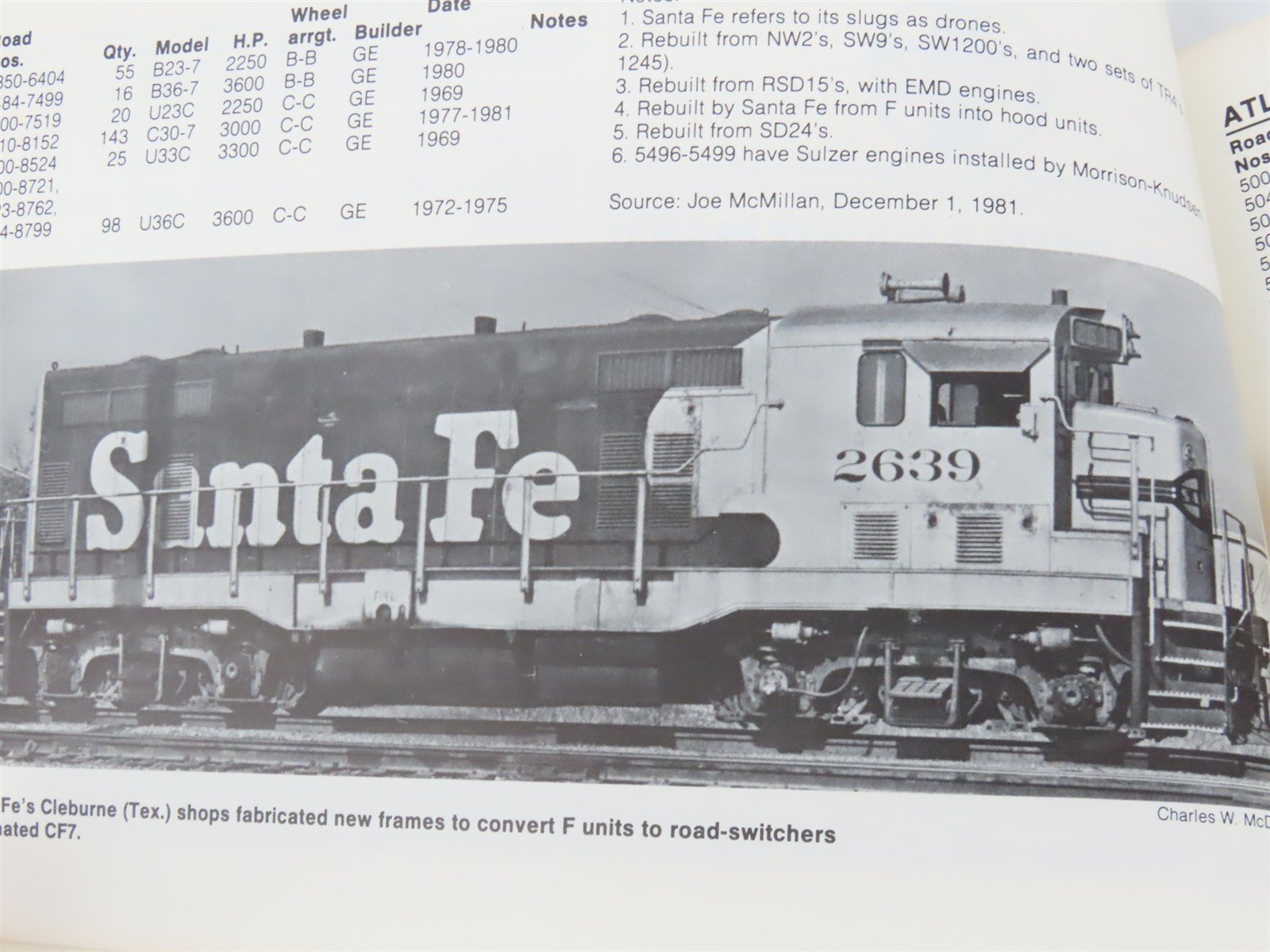 Diesel Locomotive Rosters: USA, Canada, Mexico by Charles W. McDonald Â©1982