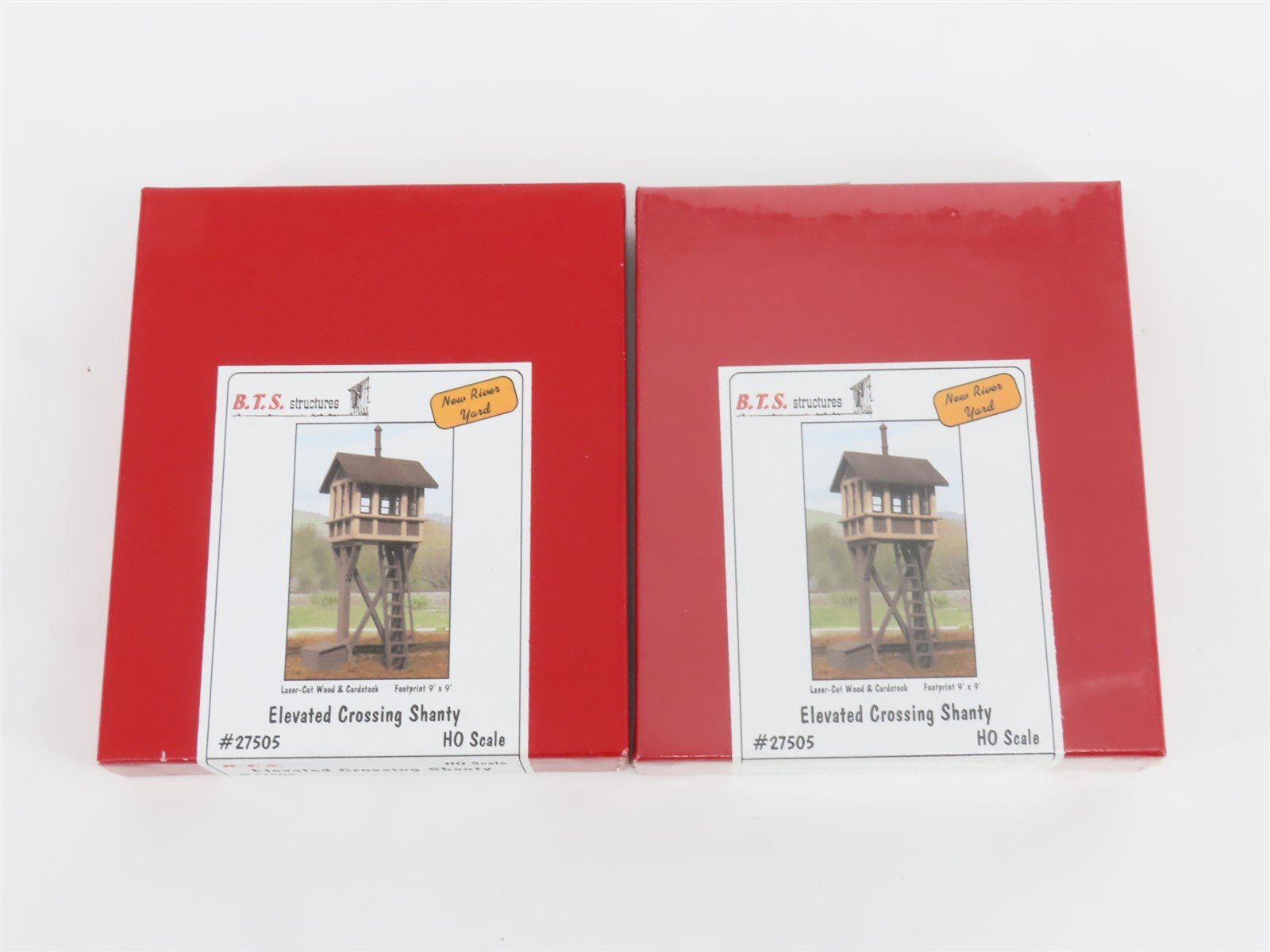 LOT of 2 HO 1/87 Scale BTS Laser Kit 27505 Elevated Crossing Shanty