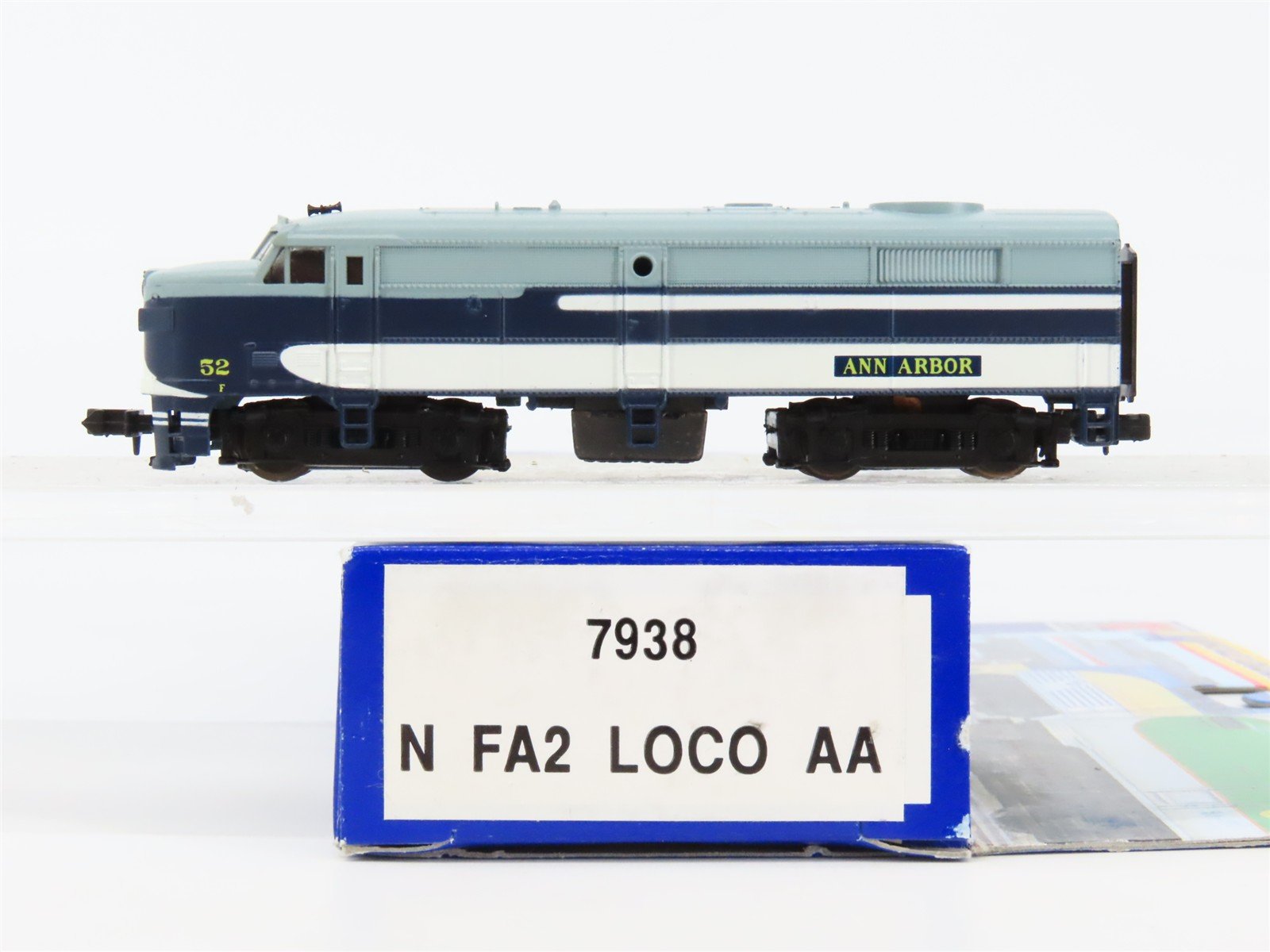 N Scale Life-Like 7938 AA Ann Arbor ALCO FA2 Diesel Locomotive #52