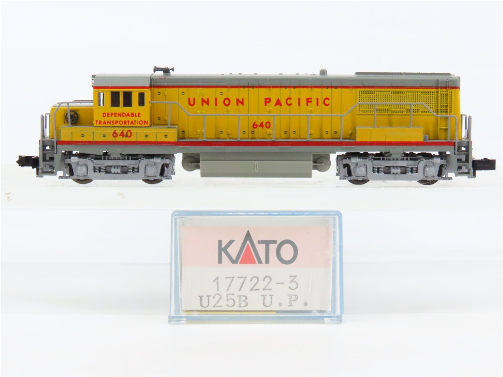 N KATO 17722-3 UP Union Pacific "Dependable Transportation" GE U25B Diesel #640