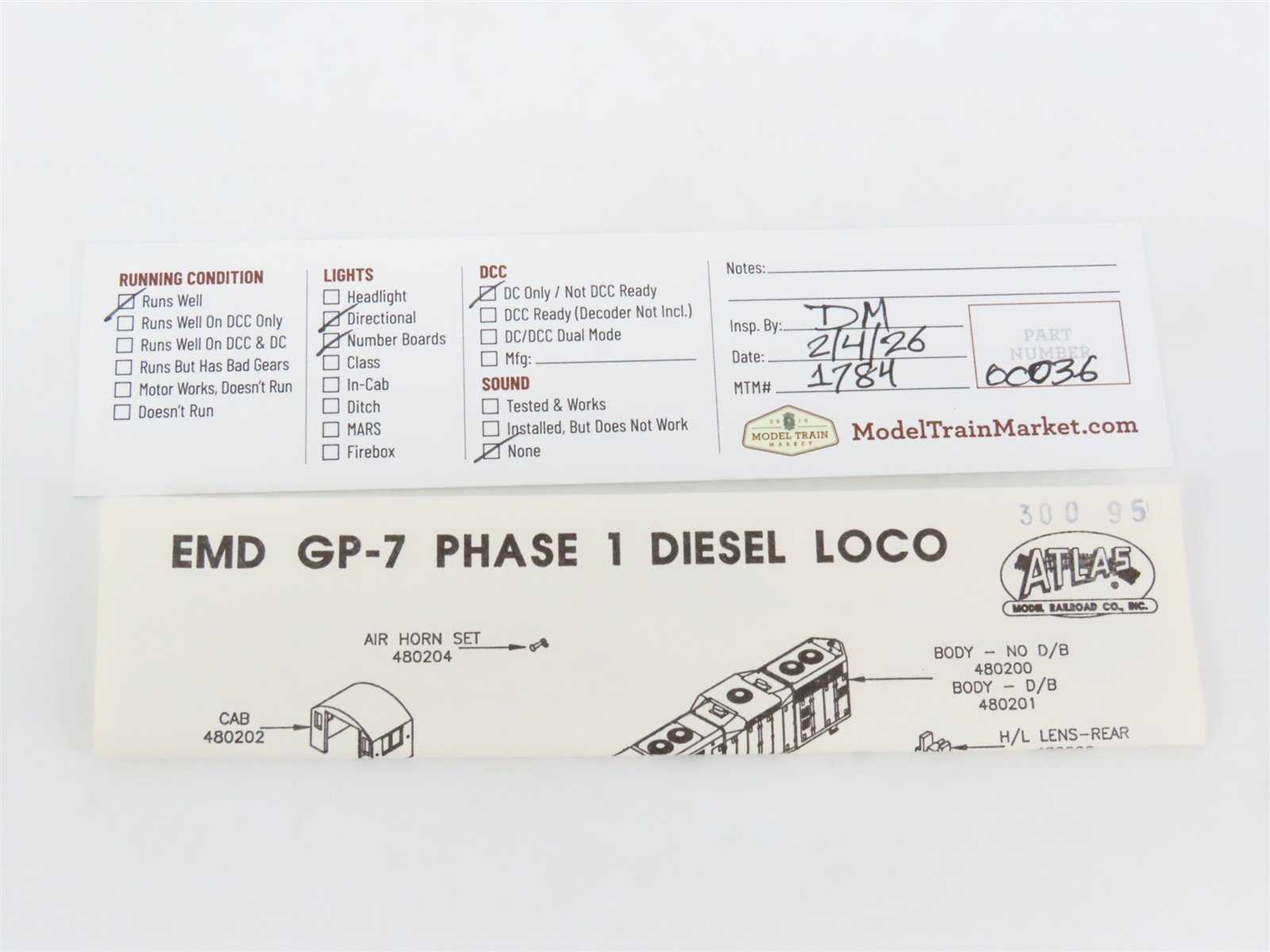 N Scale Atlas 48017 D&RGW Rio Grande EMD GP7 Diesel Locomotive #5100