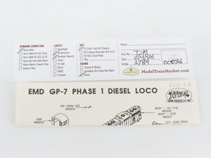 N Scale Atlas 48017 D&RGW Rio Grande EMD GP7 Diesel Locomotive #5100