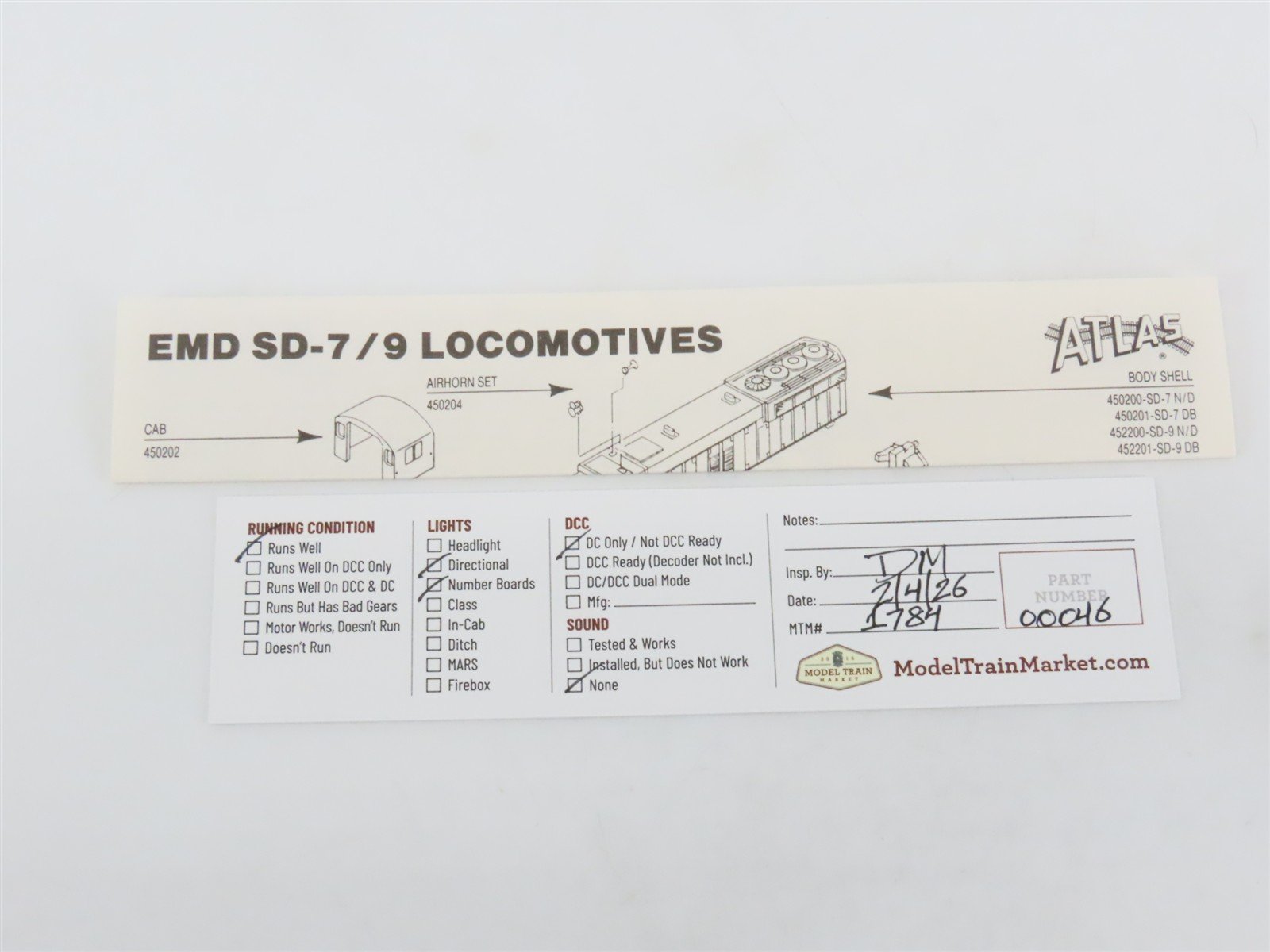 N Scale Atlas/KATO 4542 GN Great Northern EMD SD9 Diesel Locomotive #583