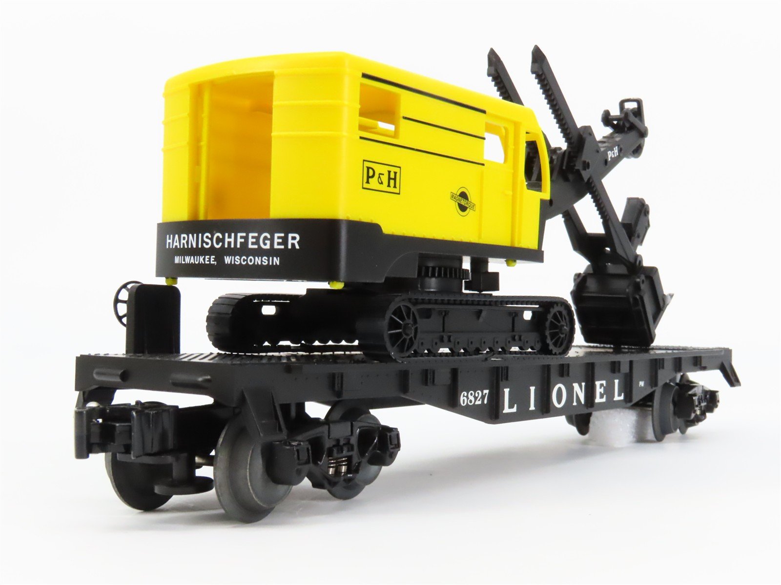 O Gauge 3-Rail Lionel Celebration 6-29485 Flat Car #6827 w/ P&H Power Shovel