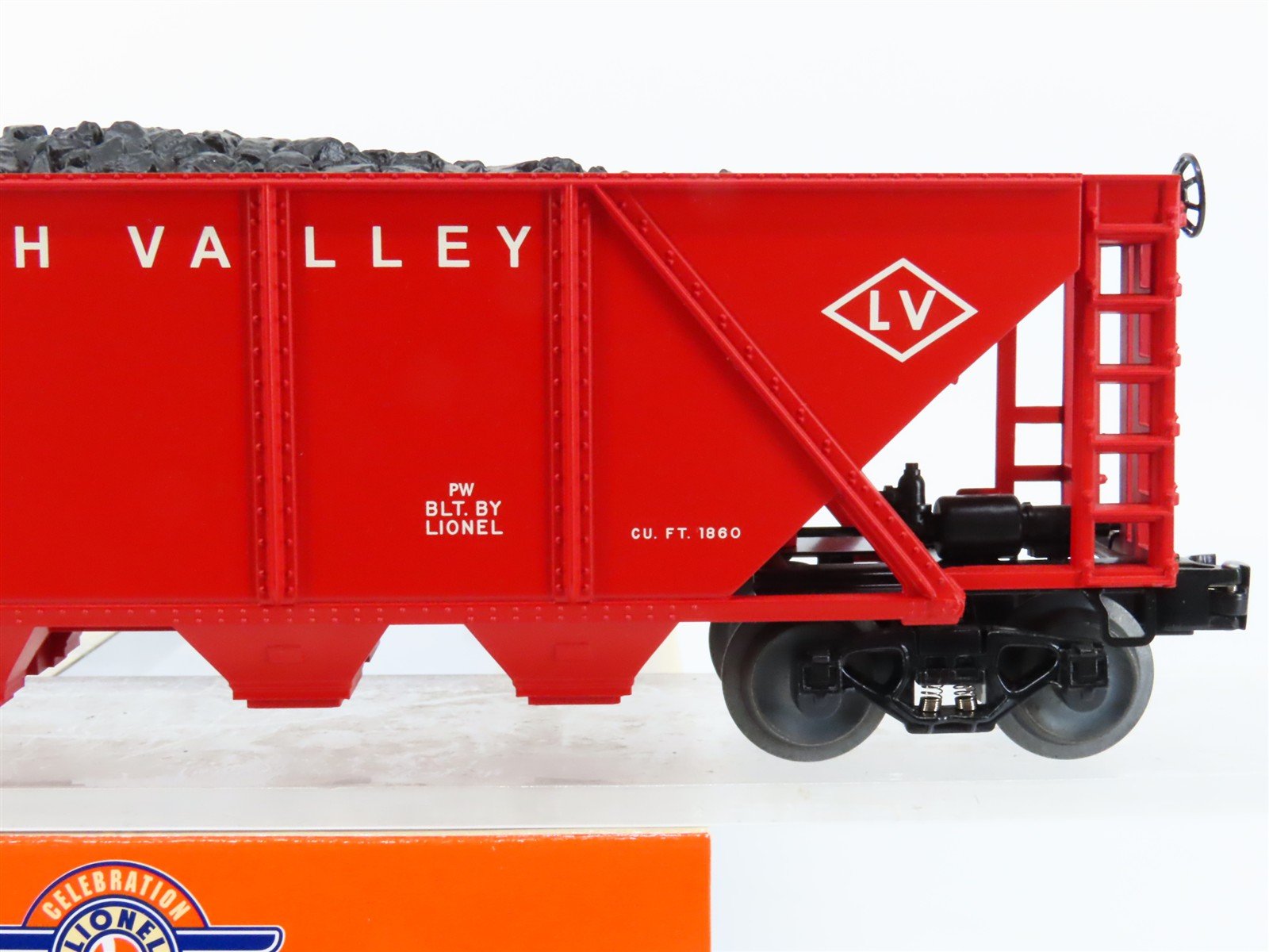 O 3-Rail Lionel Celebration 6-19351 LV Lehigh Valley 4-Bay Hopper #6436 w/ Load