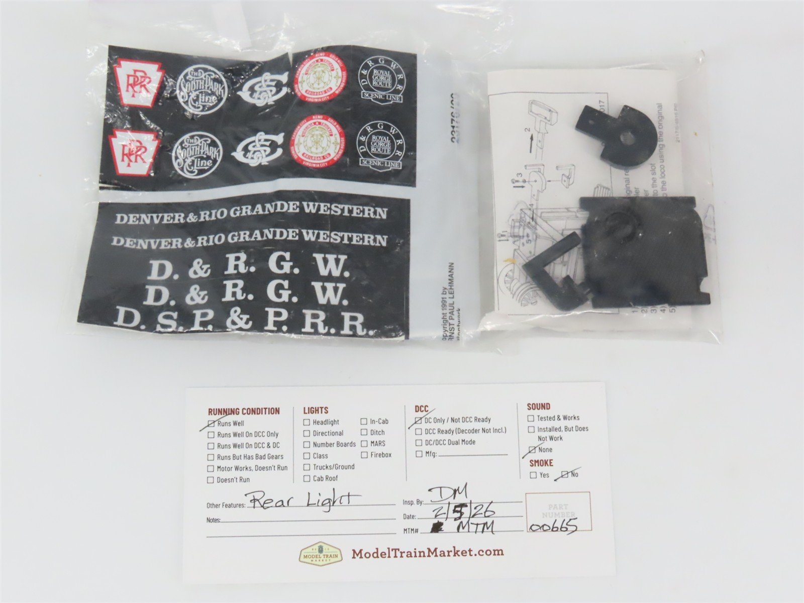 G Scale LGB 69576 D&RGW Rio Grande 2-Axle Powered Coal Tender No# - Custom