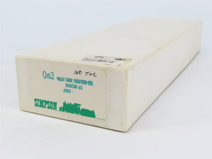 On3 Scale Simpson Kit 393 West Side Lumber Company Box Car #3