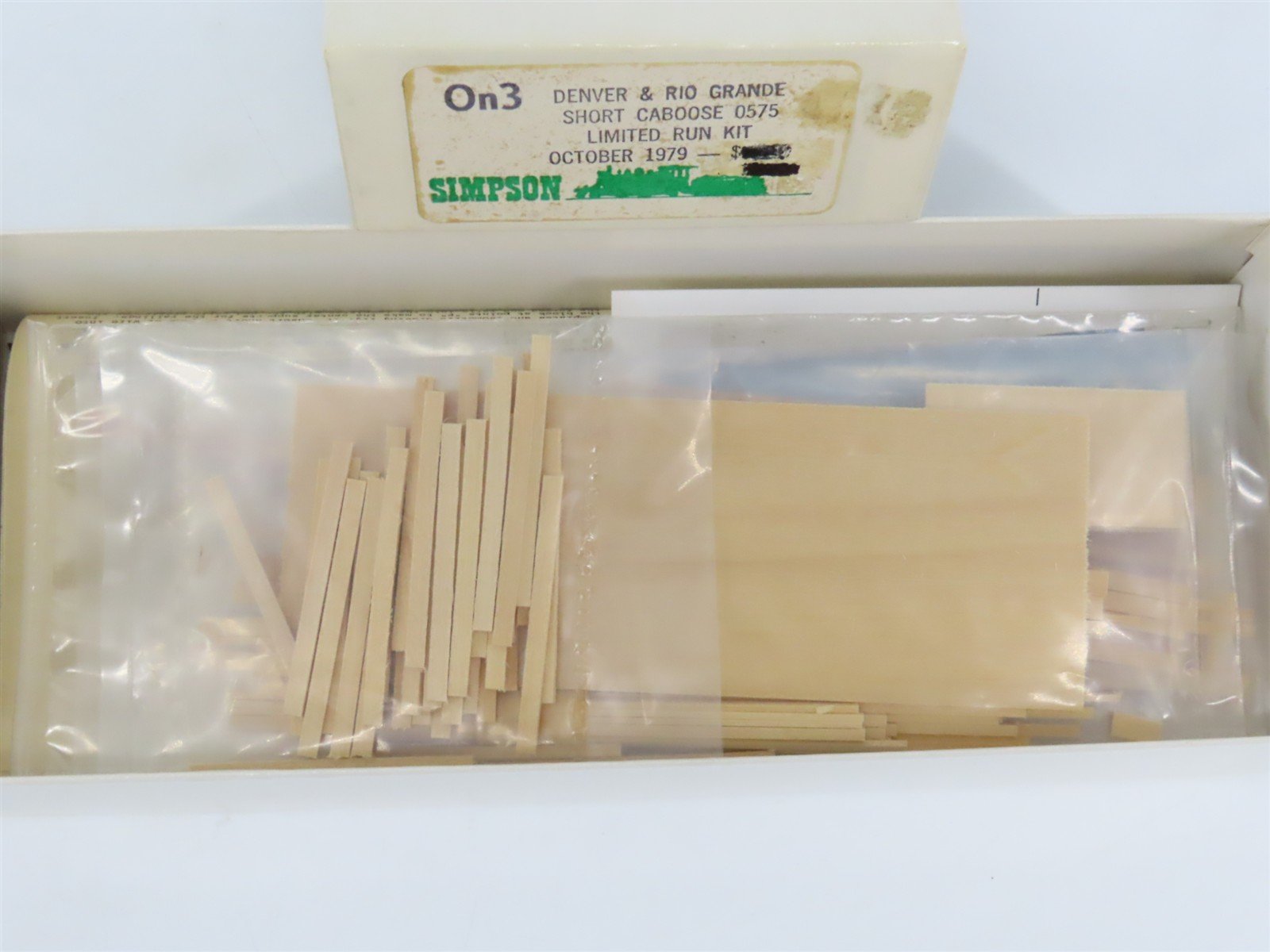 On3 Scale Simpson Limited Run Kit D&RGW Rio Grande Short Caboose 0575