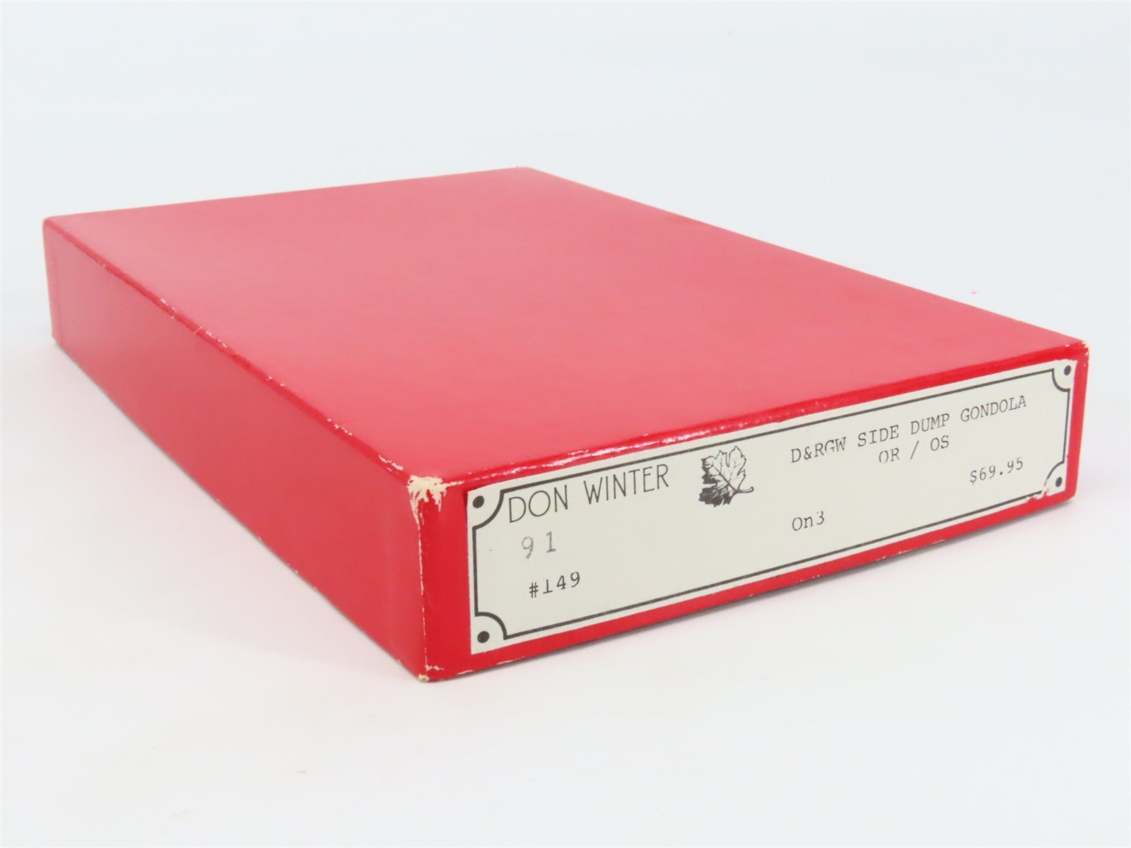 On3 Scale Don Winter Kit 149 D&RGW Rio Grande Side Dump Gondola