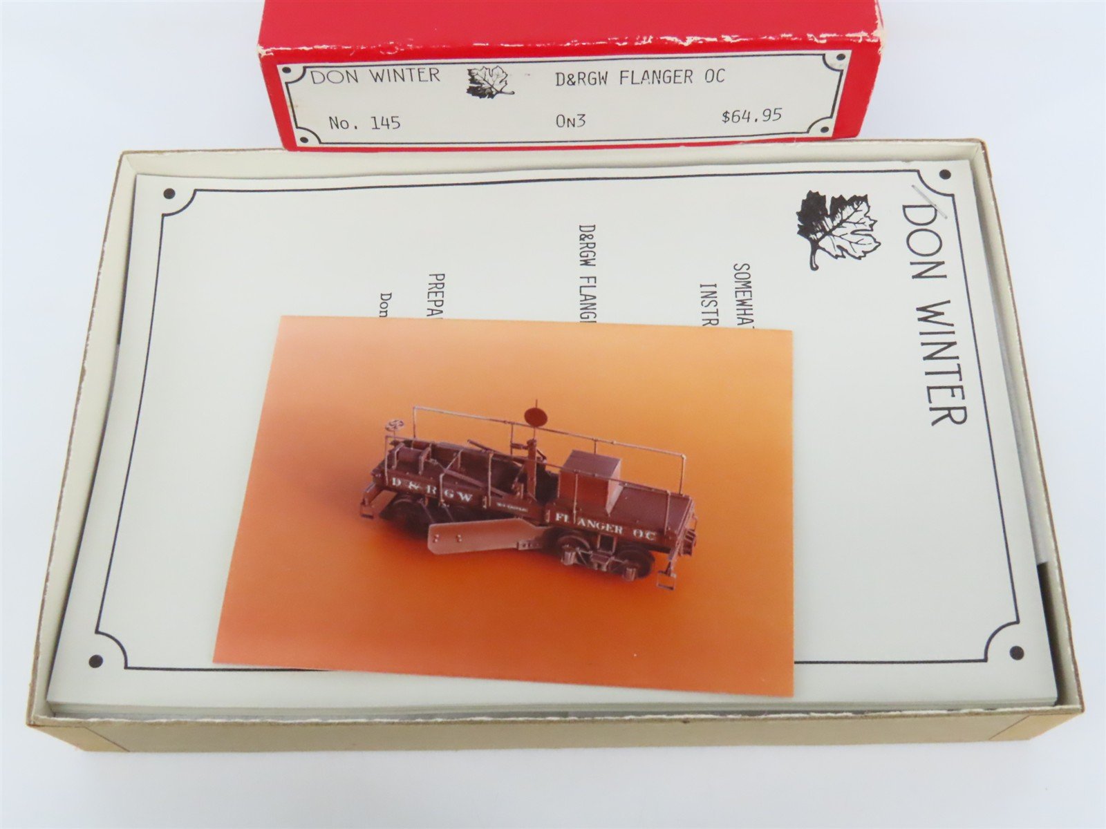 On3 Scale Don Winter Kit 145 D&RGW Rio Grande Flanger OC