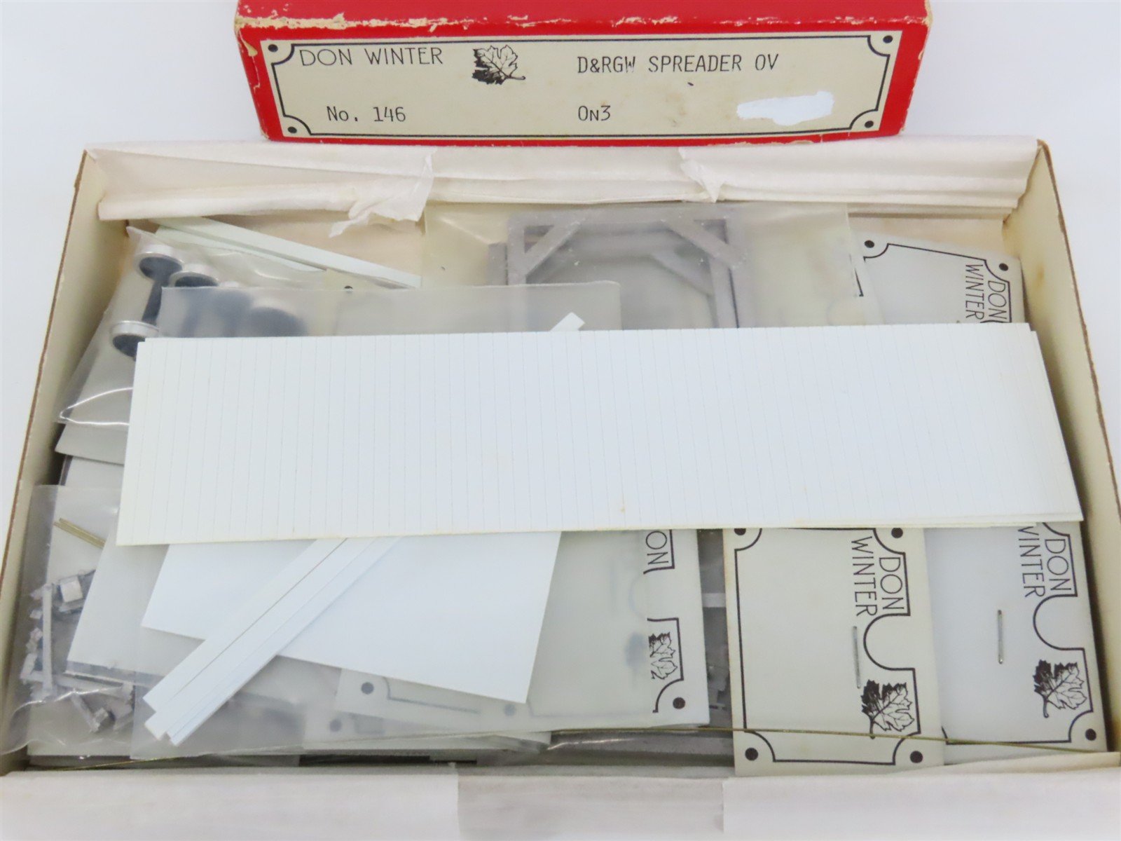On3 Scale Don Winter Kit 146 D&RGW Rio Grande Ballast Spreader OV