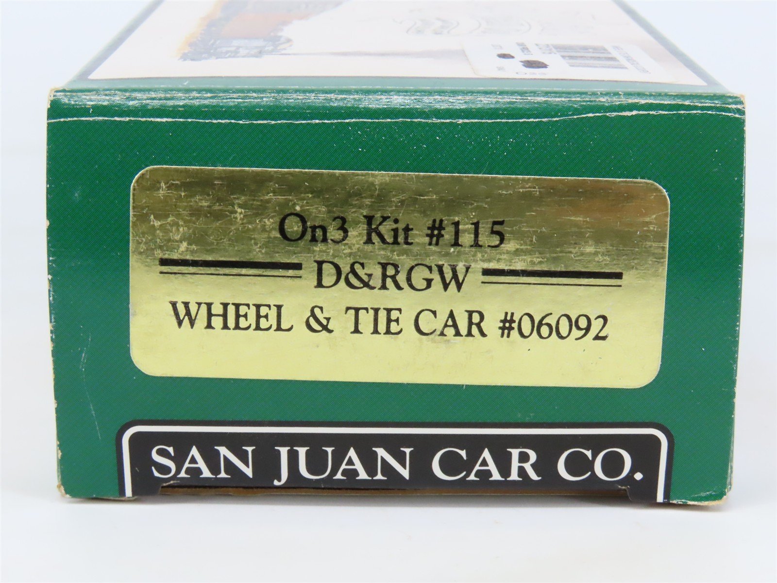 On3 Scale San Juan Car Co. Kit 115 D&RGW Rio Grande Wheel & Tie Car #06092