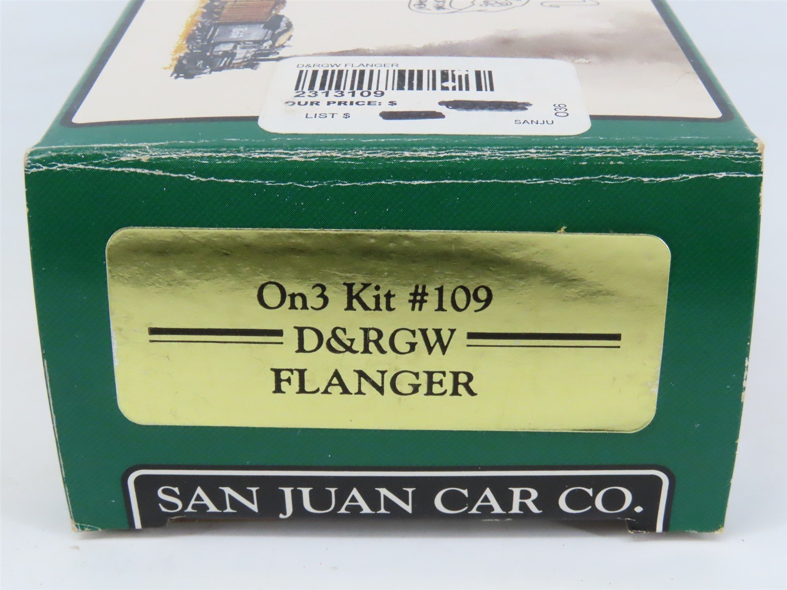 On3 Scale San Juan Car Co. Kit 109 D&RGW Denver & Rio Grande Western Flanger