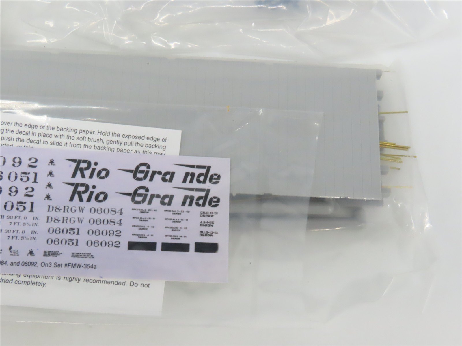 On3 Scale San Juan Car Co. Kit 116 D&RGW Rio Grande Rail & Tie Car #06084