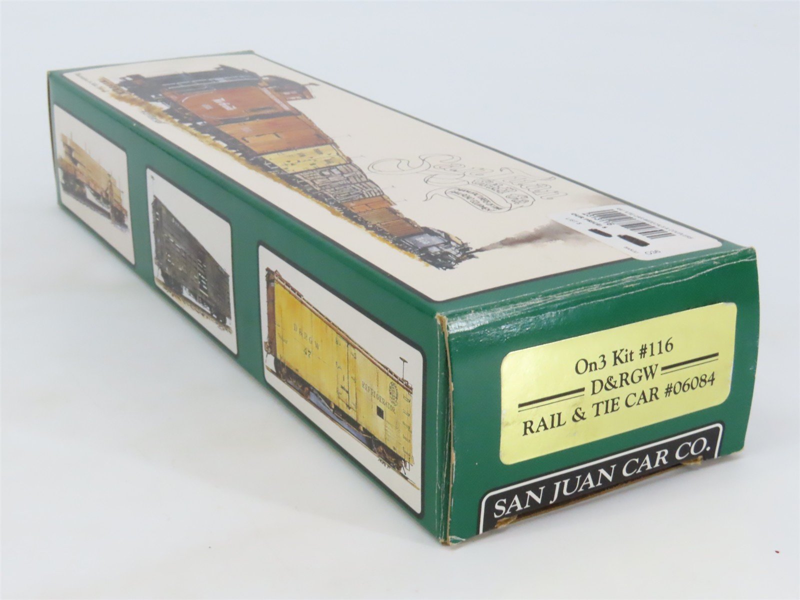 On3 Scale San Juan Car Co. Kit 116 D&RGW Rio Grande Rail & Tie Car #06084