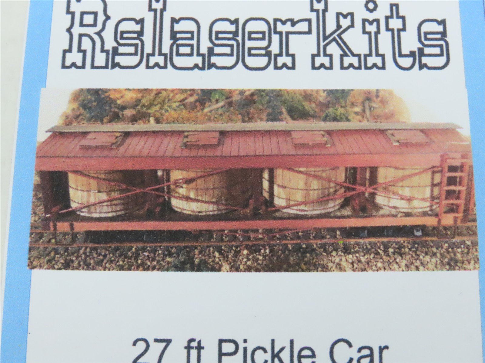 On30 Scale Rslaserkits Kit 1404 Undecorated 27' Pickle Car - SEALED