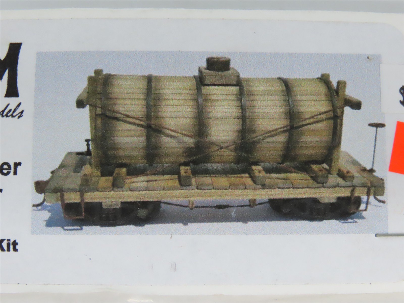 On30 Scale Morgan Hill Models Kit Wood Water Tank Car