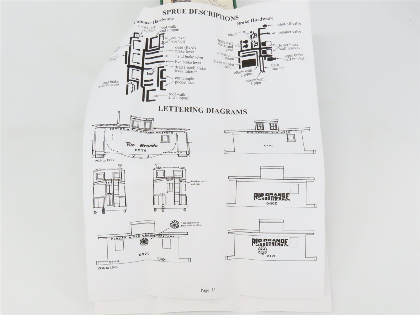 On30 Scale San Juan Car Co. Kit 107 D&RGW Rio Grande Short Caboose